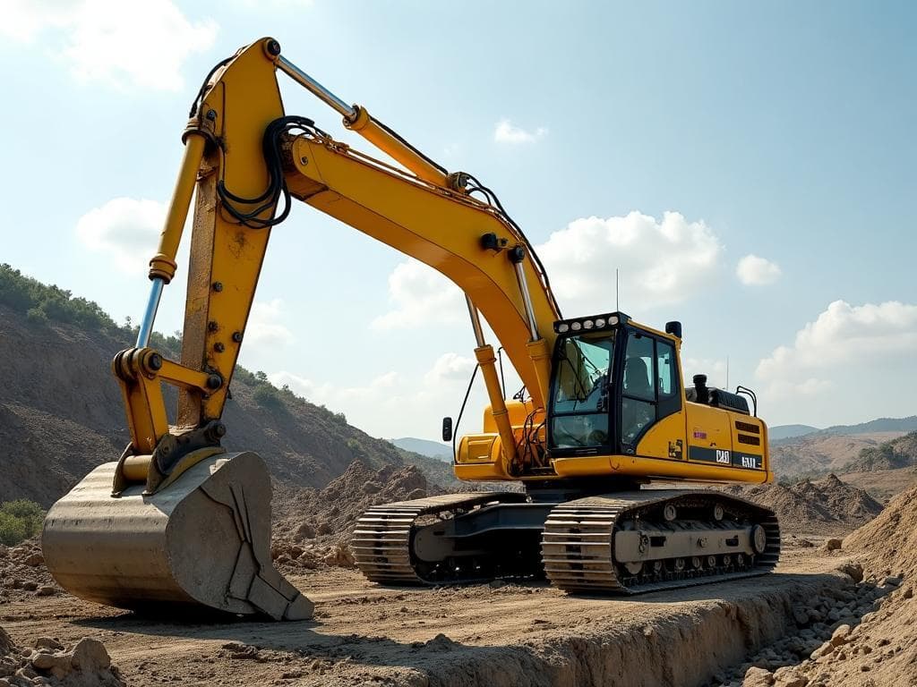 Foundation drilling machinery at work